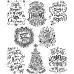 Christmas Greetings Clear Stamp Decorative Silicone Stamper Rubber Seal for DIY Scrapbooking Journaling Embellishments stampin' up card making supplies my buddy tag making the cut store die cuts for