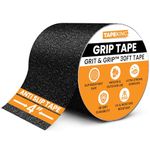 Tape King Anti Slip Traction Tape - 4 Inch x 30 Foot - Best Grip, Friction, Abrasive Adhesive for Stairs, Safety, Tread Step, Indoor, Outdoor - Black