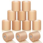 12 Pieces Foam Underwrap Tape Sports Pre-wrap Athletic Tape Foam Pre Wrap Athletic Tape for for Ankles Wrists Hands and Knees (Beige)