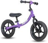 JOYSTAR Balance Bike for 1.5-5 Years Boys & Girls, Unisex Toddler Push Bicycle for Child, 12 inch Kids Glider Bike, Children Slider Cycle, Purple