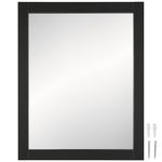 Design House Shorewood Bathroom Mirror, 24-Inch x 30-Inch, Framed Mirror, Soft Matte Black, 589648