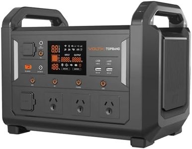 VoltX Topband 1200W 1152Wh Portable Power Station LiFePO4 Battery Powered Solar Generator Home Backup UPS Function LCD Display BMS USB 3 Ways to Charge