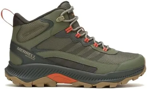 Merrell Men's Speed Strike 2 Mid Waterproof Hiking Shoe, Olive, 11 Wide