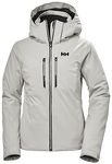 Helly-Hansen Alphelia Lifaloft Ski Jacket - Women's Warm, Waterproof Coat for Winter Sports, Skiing-Jacket with Insulation, 917 Mellow Grey, Medium