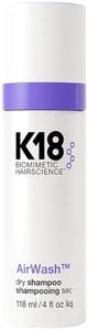 K18 AirWash Non Aerosol Dry Shampoo Spray - Odor Eliminating Dry Shampoo for Women with No White Cast - Fresh Hair + Scalp for 3 Days - Absorbs Oil + Sweat Without Heavy Fragrances (4 Fl oz)