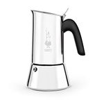Bialetti New Venus Induction, Stovetop Coffee Maker, 18/10 Steel, 6-Cup Espresso, suitable for all types of hobs (Stovetop and Induction) (6 cup- 300ml)
