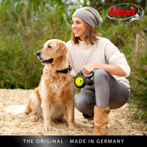 Flexi New Neon S Retractable Dog Lead, 5m Tape – Small