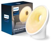 Philips Somneo Sunrise Wake Up and Sleep Therapy Light with Sunrise Alarm and Sunset Fading Night Light, White HF3650/60