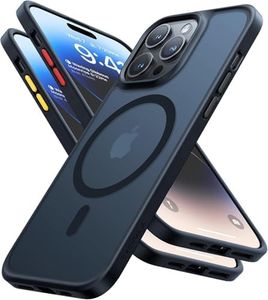 TORRAS for iPhone 14 Pro Max Case with MagSafe, 12FT Military Shockproof, 20W Safe & Fast Charging, Slim Thin Velvety Touch, Translucent Matte Magnetic Case for iPhone 14 Pro Max Cover Armor Black