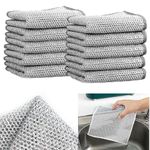 Multifunctional Non-Scratch Wire Dishcloth - 2024 New Steel Wire Dish Towel for Wet and Dry Wire Dishcloth for Dishes Sinks Counters Tops of Stoves (10)