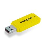 Integral 64GB Neon Yellow USB 2.0 Flash Drive