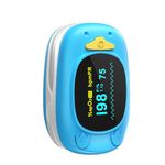 Children Fingertip Pulse Oximeter Blood Oxygen Saturation Monitor for Child Kids Portable Oxygen Monitor with OLED Screen Included 2AAA Batteries