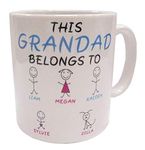 This Grandad Belongs to. Customisable Mug. Perfect for Father's Day, Birthday, Christmas or a Gift.