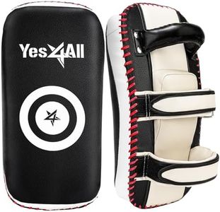 Yes4All Boxing Strike Curved Thai Pad MMA Strike Kick Shield, Coaching Extra Padding for Sparring for Kickboxing & Self Defense - Sold in Pairs