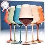 Luxury Colored Wine Glasses+Gift Bo