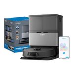 Tapo RV50 Pro Omni 15000Pa Suction Robot Vacuum Cleaner with Mop, All-in-One Dock(60°C Hot Water Wash/Dry), Auto Mop Removal & Hair Cutting Brush, DeepEdge Cleaning, Dual-Laser, Robot Hoover, Alexa