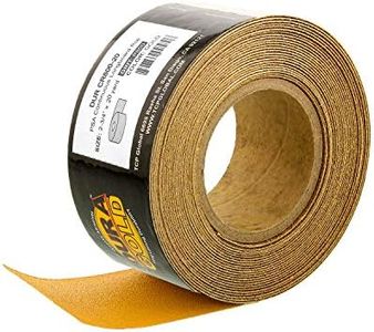 Dura-Gold Premium 800 Grit Gold PSA Longboard Sandpaper 20 Yard Long Continuous Roll, 2-3/4" Wide - Self Adhesive Stickyback Sandpaper for Automotive, Woodworking Air File Sanders, Hand Sanding Blocks