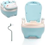 Foldable Potty, Potty Training Toilet Seat, Portable Potty Seat for Toddler in Travel & Indoor, Detachable Potty Chair for 1-12 Years