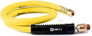 WYNNsky Hybrid Lead in Air Hose 3/8" X 30"(1/4 in. MNPT Ball Swivel x 1/4 in. FNPT Ends) 300 PSI Max Working Pressure, Heavy Duty Air Compressor Hose