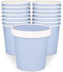 Glowcoast Ice Cream Containers with Lids - 16 oz Pint Disposable Ice Cream Storage Container for Homemade Icecream. Freezer-Safe Paper Tub with Lid Protect Frozen Desserts Like Yoghurt (Blue, 25)