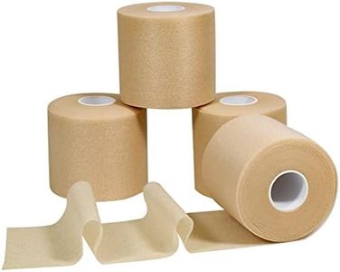 QiGui 4 Rollen Athletic Tape Foam Underwrap Bandage Foam Pre-Wrap Sports Tape für Knöchel Handgelenke Hände und Ellbogen Knie 2.75 Zoll x 89 Fuß, Hautverletzungen und Kleberückstände Vermeiden