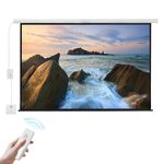 MPlUS Electric Remote Control Projector Screen 100 "16:9 4K HD Automatic Lock Mechanism Wall-Mounted Ceiling Projection Screen Home Theater Indoor Outdoor HD Movie Screen