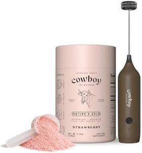 COWBOY - The Exclusive 1st Milking, Grass Fed Colostrum Supplement for Full Body Health-Bovine Colostrum Powder Packed w/Bioactive Nutrients-Sugar Free Strawberry, 30 Servs w/Handheld Milk Frother