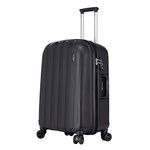 Virtually Indestructible Hard Shell Luggage Suitcase - 5 Year Warranty - 4 Spinner Wheels, TSA Lock (77cm (Large), Black)