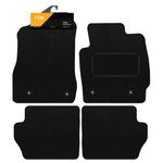 FSW - Tailored Mats - Fits MAZDA 2 2007-2014 ON WITH CLIPS - Black Carpet - Anti Slip Mat - Non Slip Car Floor Mat, Fitted With Clips & Granulated Backing - 4 Pc Floor Mat Only