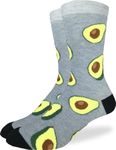 Good Luck Sock Men's Avocado, Gray Socks, Adult