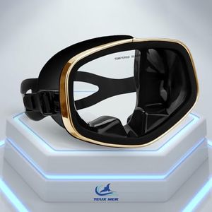 Limited to 10,000 pcs Worldwide YEUX MER Scuba Mask with Drain Valve Wide View Suitable for Adults Scuba Diving, Free Diving, and Snorkeling Goggles Mask Rose Gold