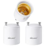 DiCUNO GU24 to E26 Adapter, Light Bulb Socket Adaptor, Lamp Base Converter, Maximum Wattage 200W, Heat Resistant up to 160°C, Fire Resistant (3-Pack)