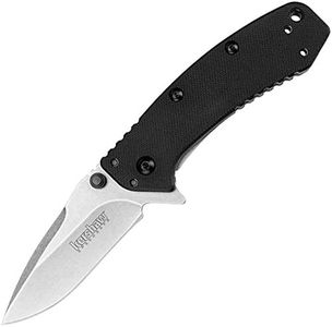 Kershaw KS1555G10 Couteau Pliant Mixte Adulte, Rouge/Noir, 70 mm