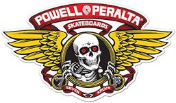 Powell Peralta Skateboard Sticker Winged Ripper Die Cut Red 5"