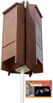 BestNest Premium Stained Triple Bat House Kit, 195 Bats