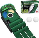 Golf Putting Mat Set with Ball Return Indoor Practice Green 108” Includes 2 Golf Balls for Golf Lovers