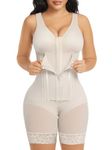 YIANNA Overbust Fajas Colombianas Moldeadoras Shapewear for Women Tummy Control Full Body Shaper Girdles Post Surgery Compression Garment,YA7366-Beige-M