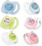 2PCS Silicone Baby Dummies, Bowtie Glow in Dark Oval Pacifiers, Silicone Newborn Pacifiers BPA Free- 0-6 Months