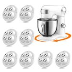 Self Adhesive Caster Wheels, 360° Swivel Universal Castor Wheel, Mini Roller Ball Transfer Bearing for Small Kitchen Appliances, Storage Box, Trash Can DIY (with 4 Ball Bearings, White, 8 PCS)