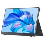Cocopar 15.6 Inch Portable Monitor 1080P FHD, USB-C HDMI Laptop Monitor for MacBook PC PS5 Xbox Switch, Built-in Speakers, Ultra Slim Travel Monitor with Smart Cover Stand & VESA Mount