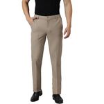 SUBTRACT Formal Pant for Men | Lycra Formal Pant for Men | Stretchable Formal Pant for Men | Slim Fit | Mens Trousers for Office Or Party (Beige, 36)