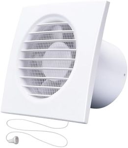 Blauberg 100mm (4") Extractor Fan with Pull Cord – Quiet Bathroom Ventilation for Wall/Ceiling – Easy Manual Control for Kitchen, Toilet & Wet Room – IP34 Rated