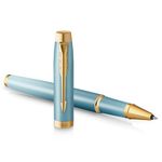 Parker IM Writing Rituals Rollerball Pen, Turquoise Green Finish with Gradient, Gold Trims, Fine Point, Black Ink, Gift Box