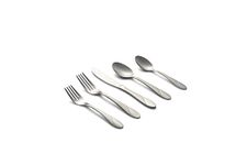 Cambridge Silversmiths Swirl Sand 89-Piece Flatware Set