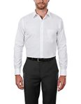 Van Heusen Men's Tall Fit Dress Shirts Poplin, White, 19" Neck 35"-36" Sleeve