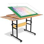 ALL4JIG 1500 Piece Jigsaw Puzzle Table with Legs,25"x34"Adjustable Puzzle Tables for Adults, 3-Tilting-Angle Portable Wooden Jigsaw Puzzle Board Portable with 4 Drawers & Cover Birthday Gift for mom