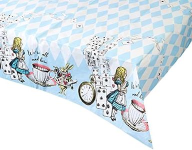 Talking Tables Blue Alice in Wonderland Paper Table Cover | Disposable Tablecloth, Home Recyclable | Supplies for Mad Hatter Tea Party, Birthday, Mother's Day, Baby Shower, TSALICE-V2-TCOVER