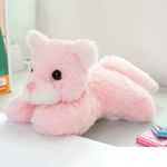 Mirada Floppy Cat Soft Toy - Peach Plush Stuffed Animal for Kids & Girls - Adorable Gift - 21cm