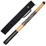 Australian Treasures - Beginner-Friendly Didgeridoo - Hand-Painted, Aboriginal Design + Nylon Carry Bag