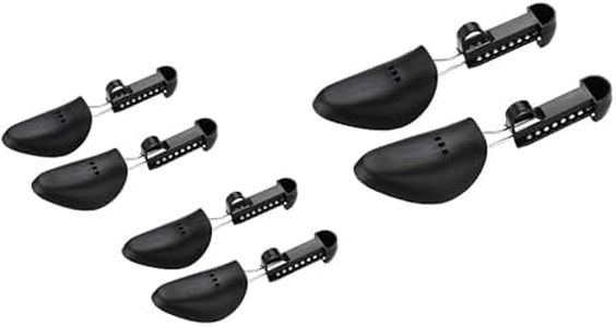 SHOESHINE Pairs Practical Adjustable Length Women Shoe Tree Stretcher Holder Shaper Support (Black) - 3 Pair